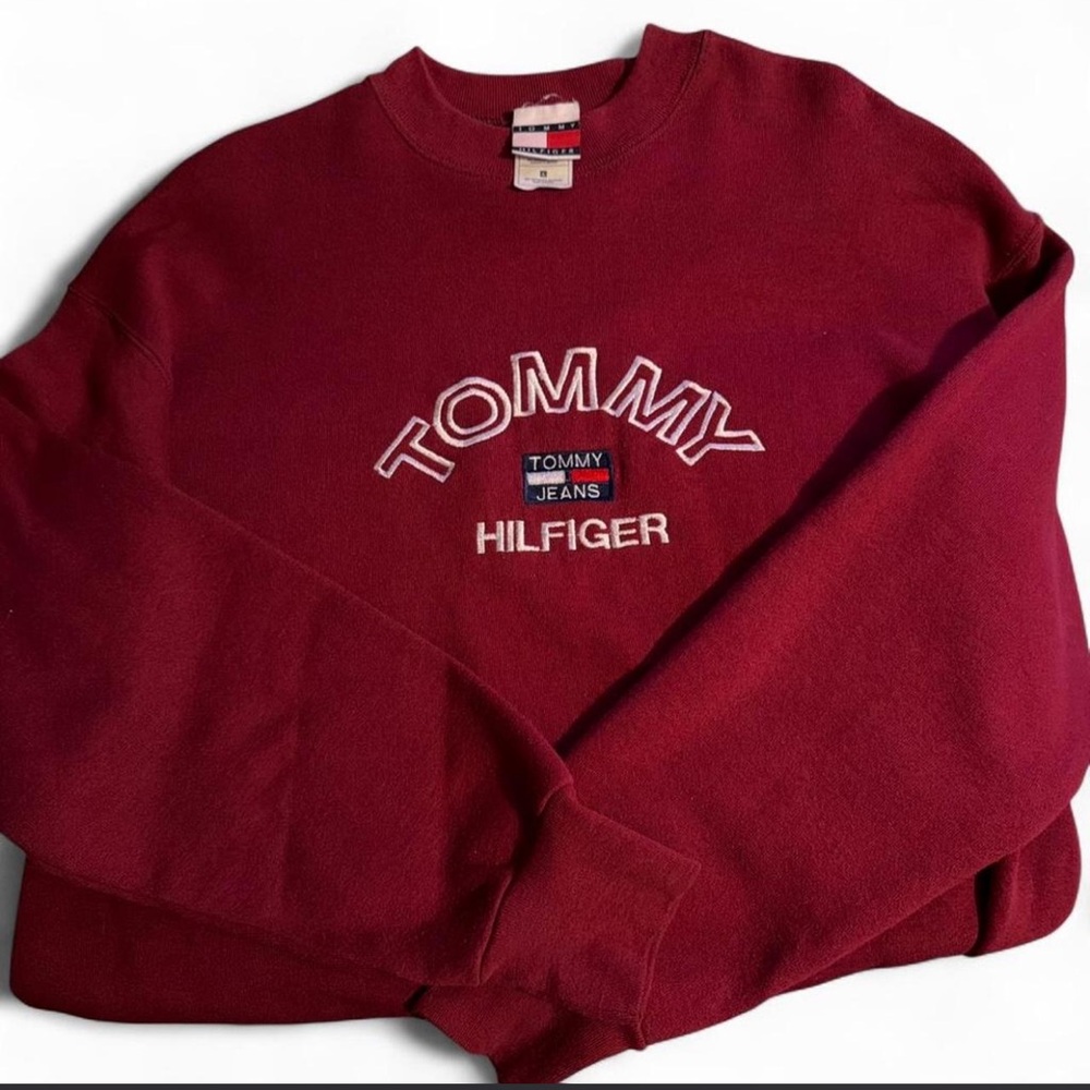 Tommy Hilfiger Burgendy Crewneck Sweater